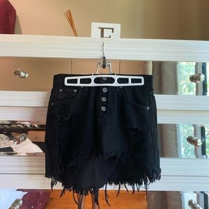 carmar black denim skirt